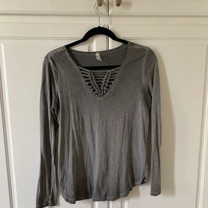 Grey Long Sleeve Tee
